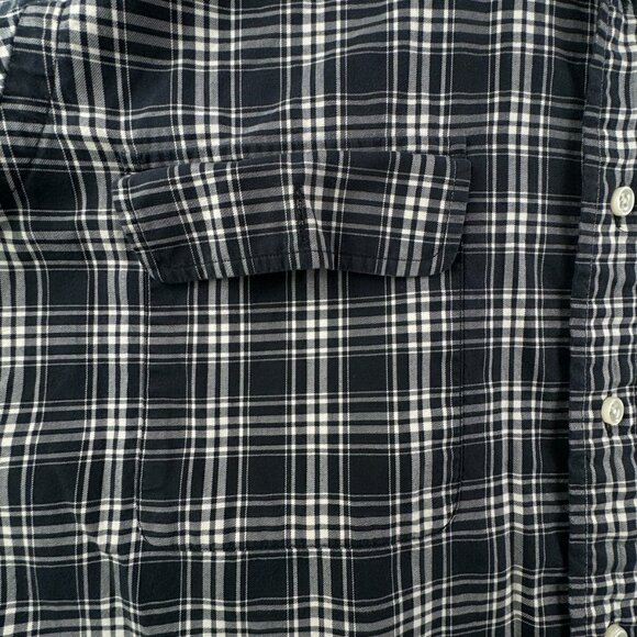 Polo Ralph Lauren Long Sleeve Button Up Shirt Plaid Blue Large Classic Pockets - Picture 10 of 16
